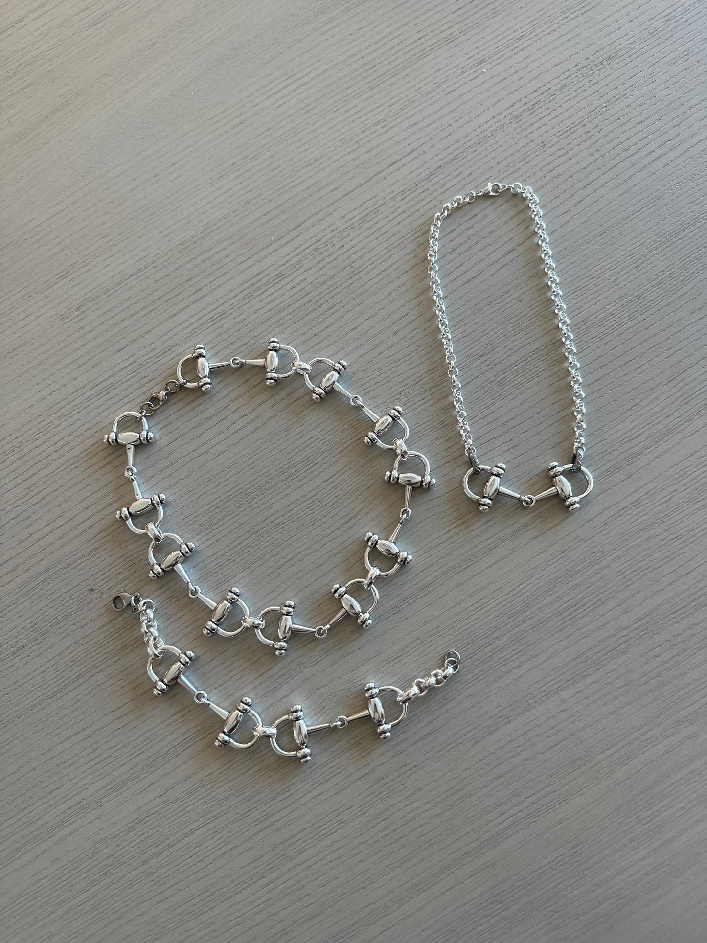 Sterling Silver Horsebit Necklace