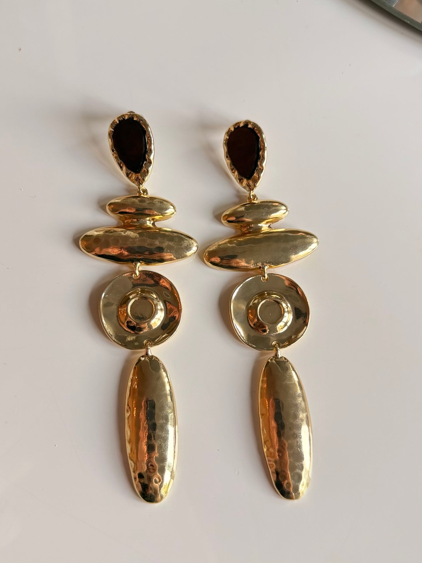 Hammered Large Earrings