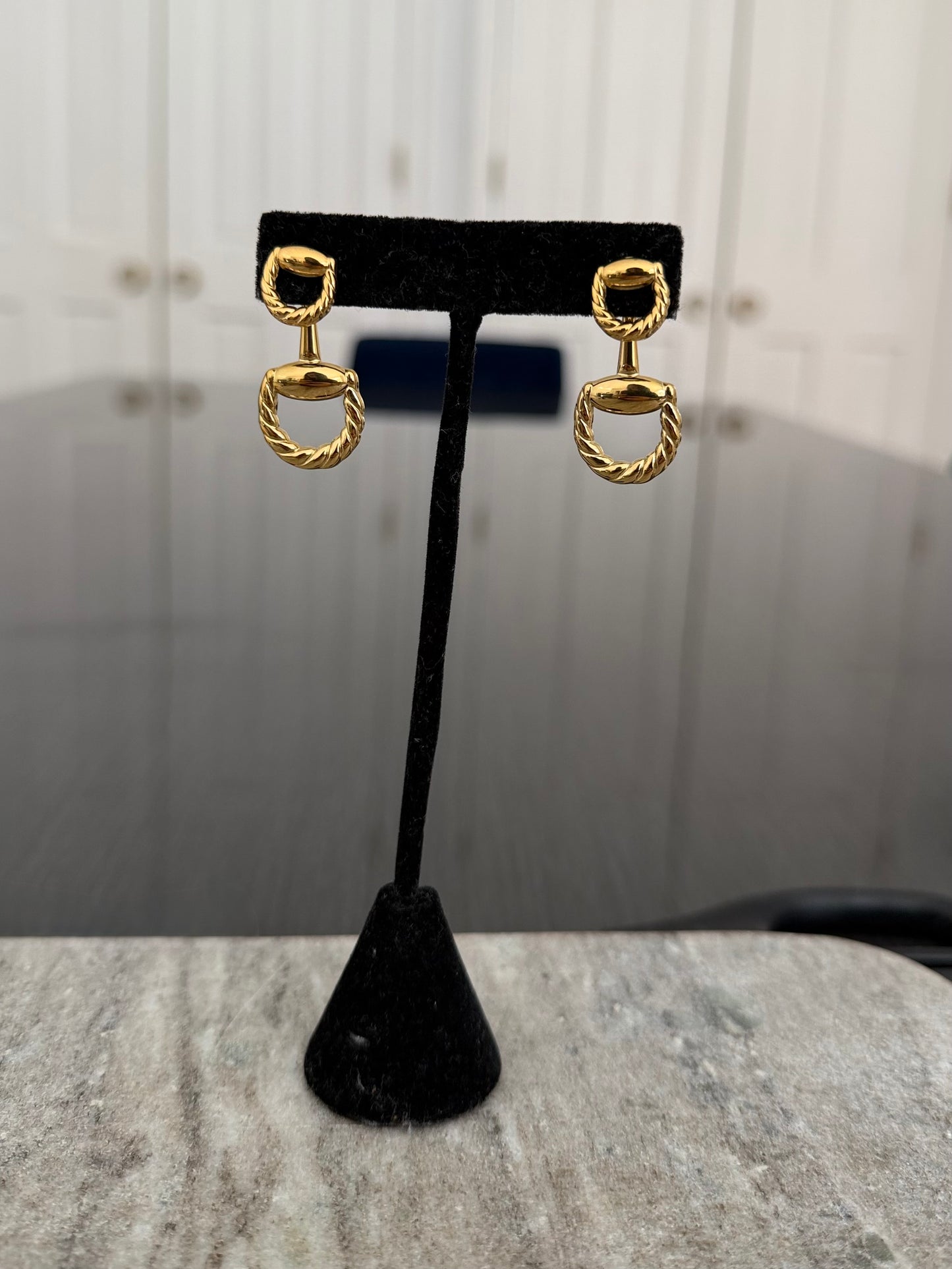 Horsebit Gold Earrings