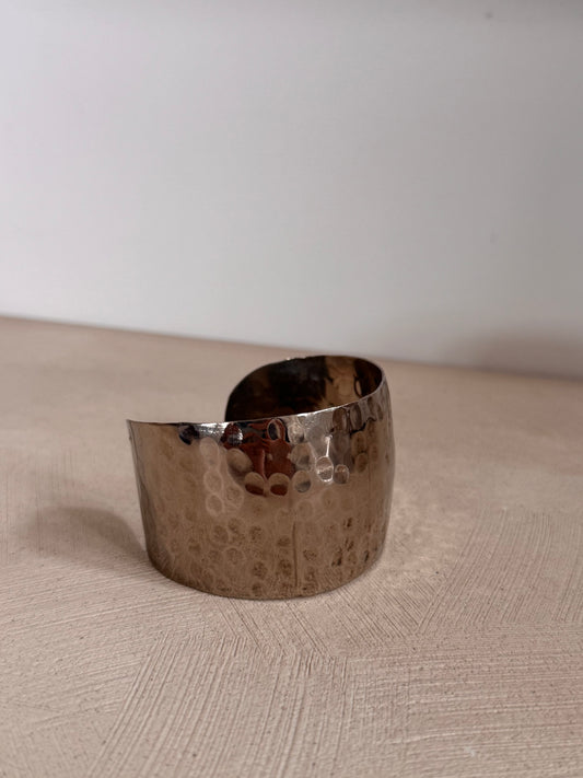 Vintage Silver Hammered Cuff