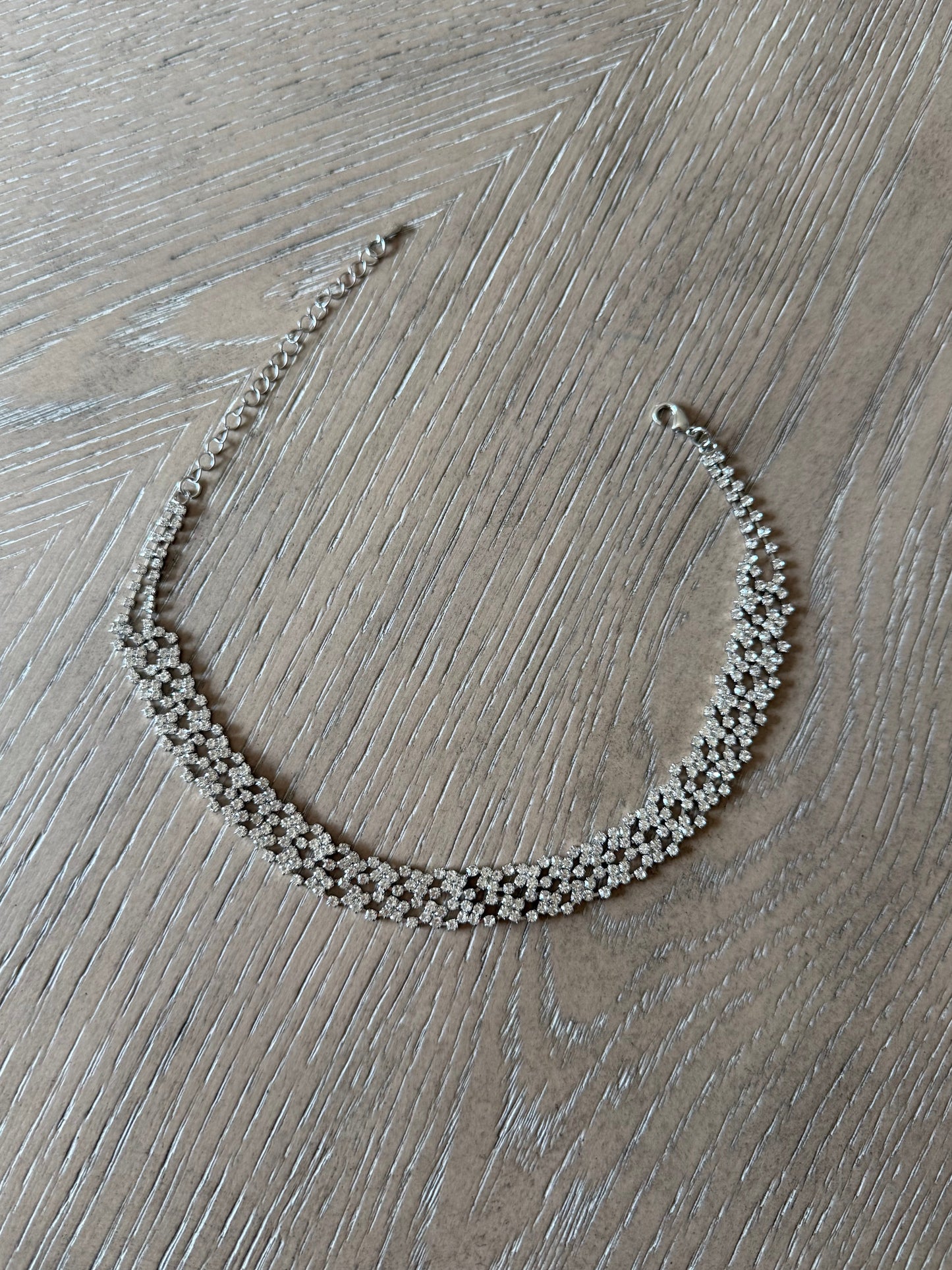 Faux Diamond Choker Necklace