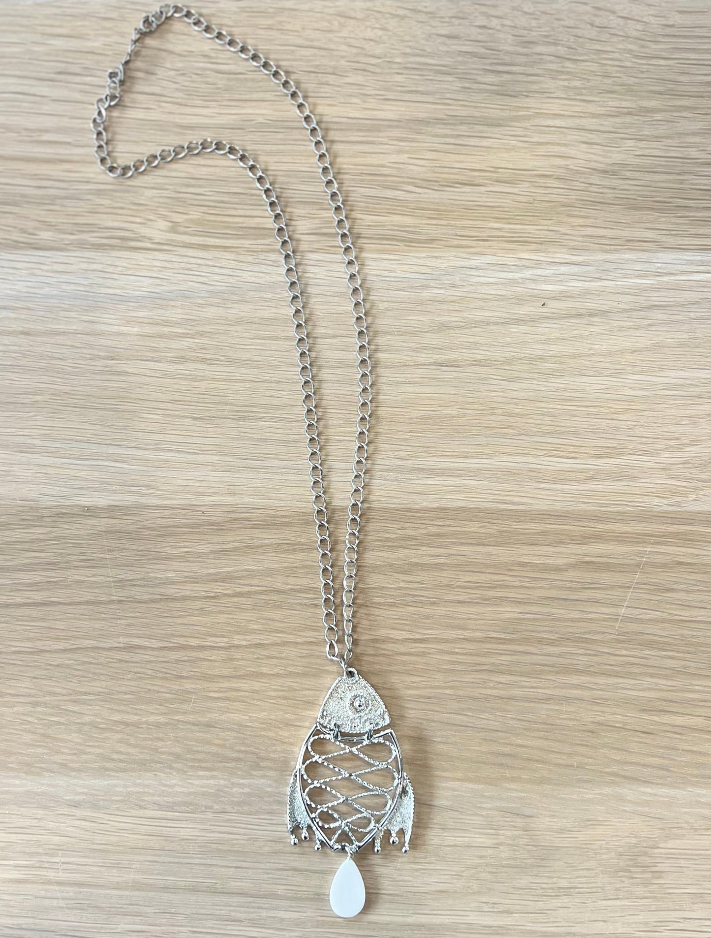Silver Fish Pendant Necklace