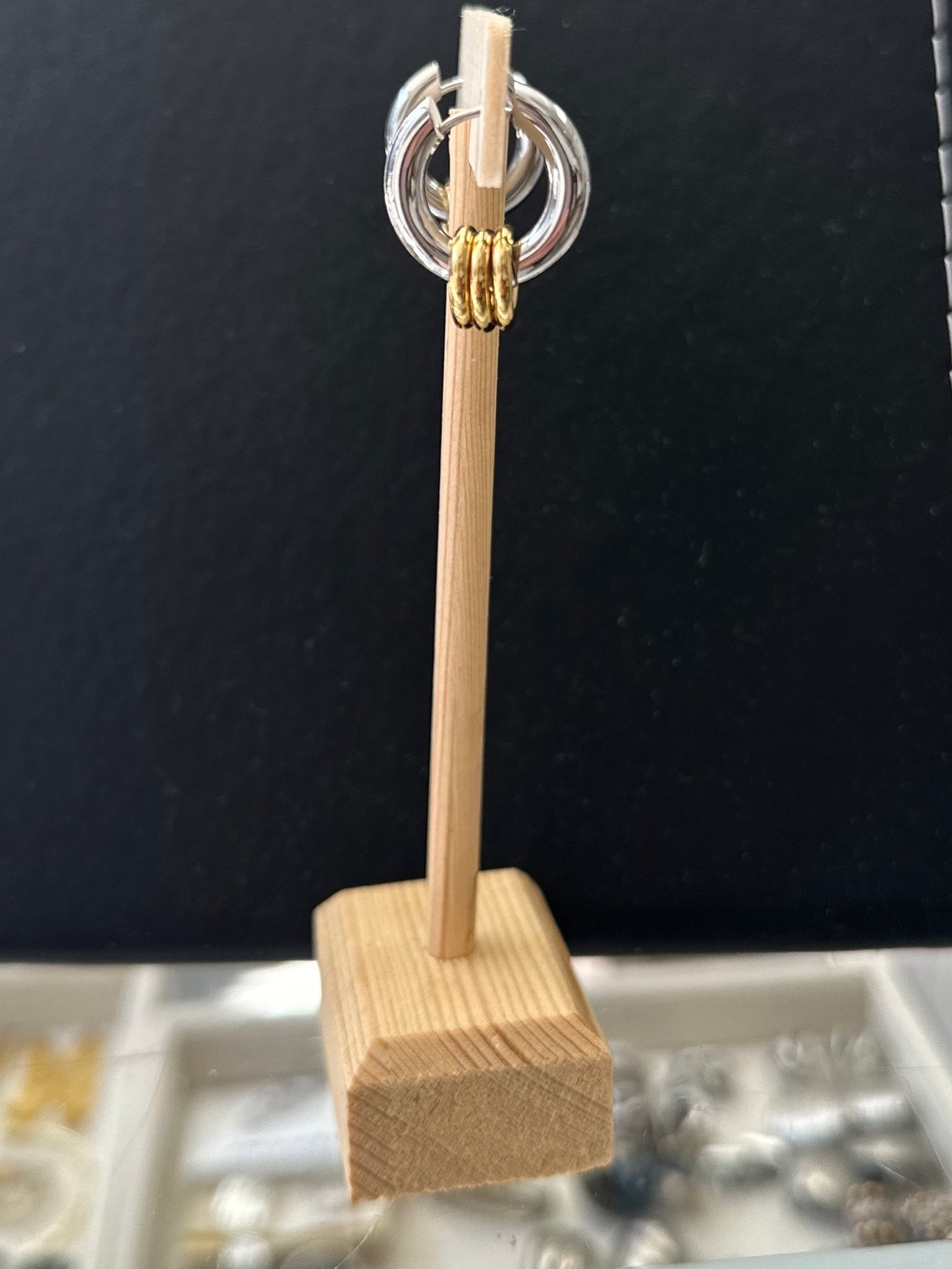Two Tone Loop Earrings