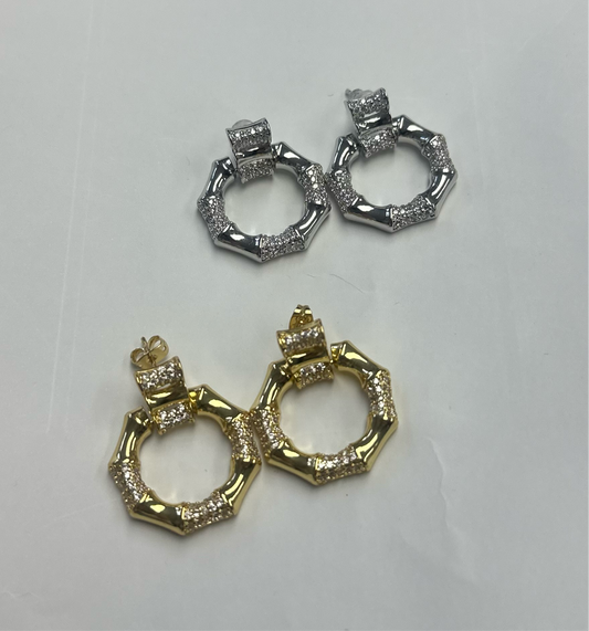 Door Knocker Crystal Earring