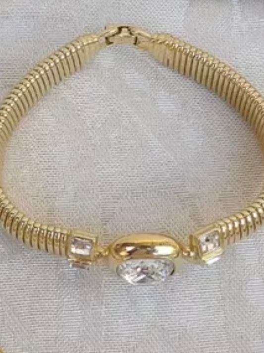 Vintage Nina Ricci Crystal Omega Bracelet