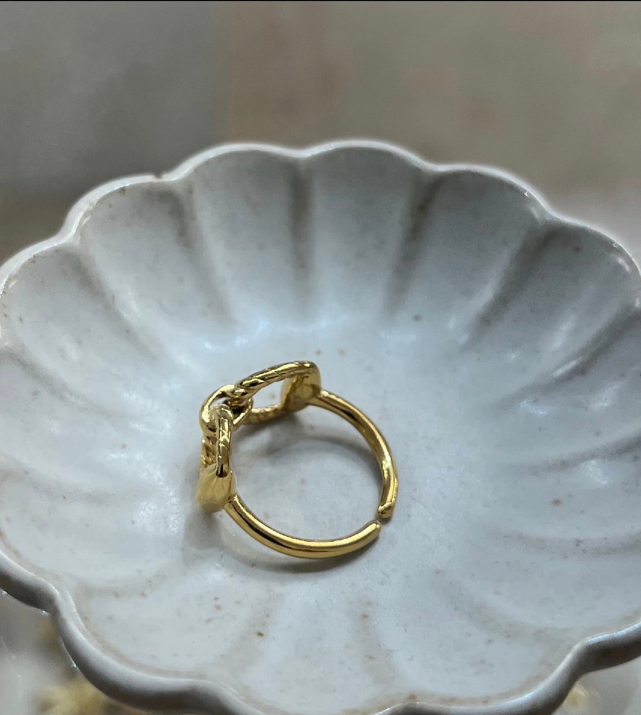 Horsebit Gold Ring