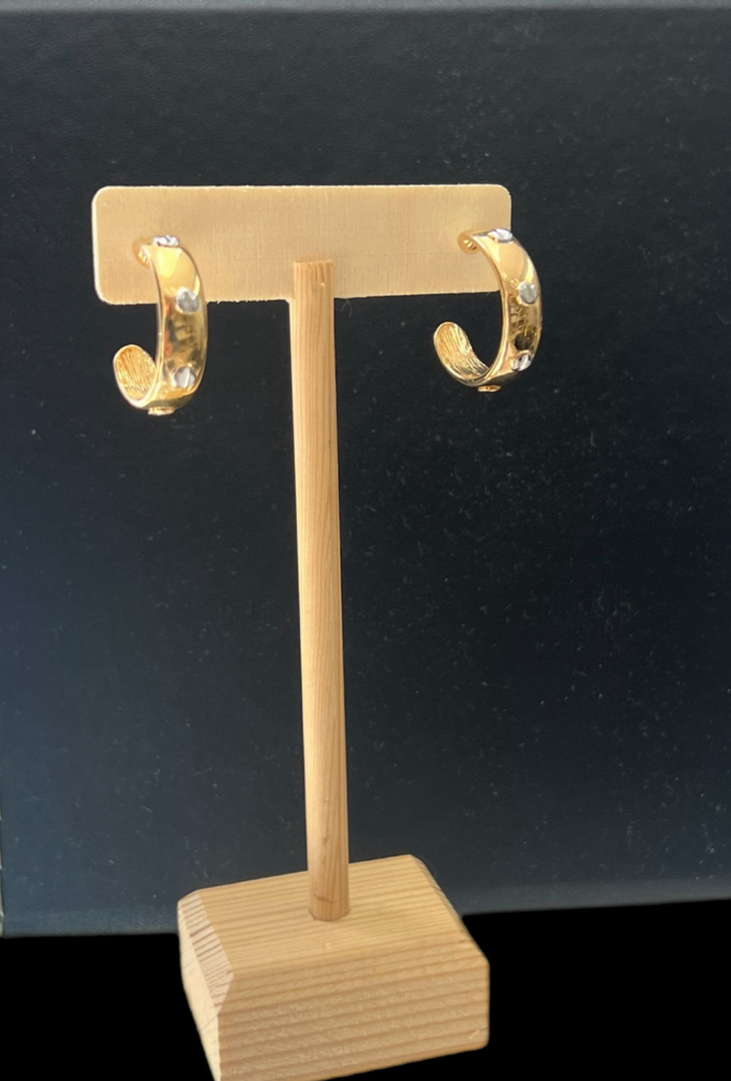 Vintage Two Tone Hoop Earrings