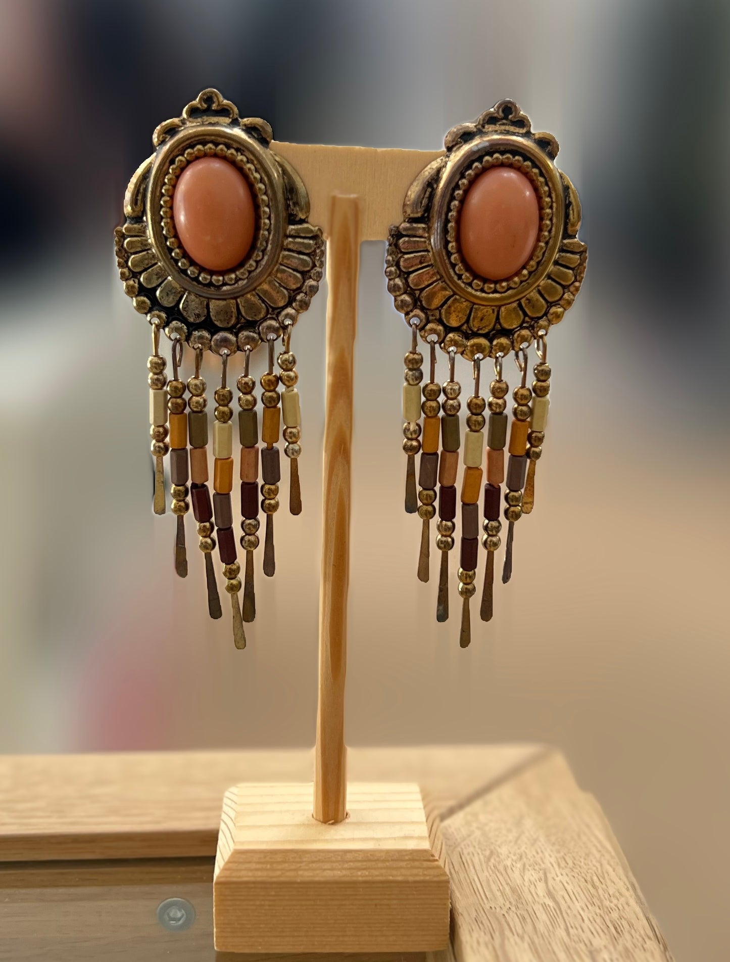 Boho Style Hanging Colored Earrings