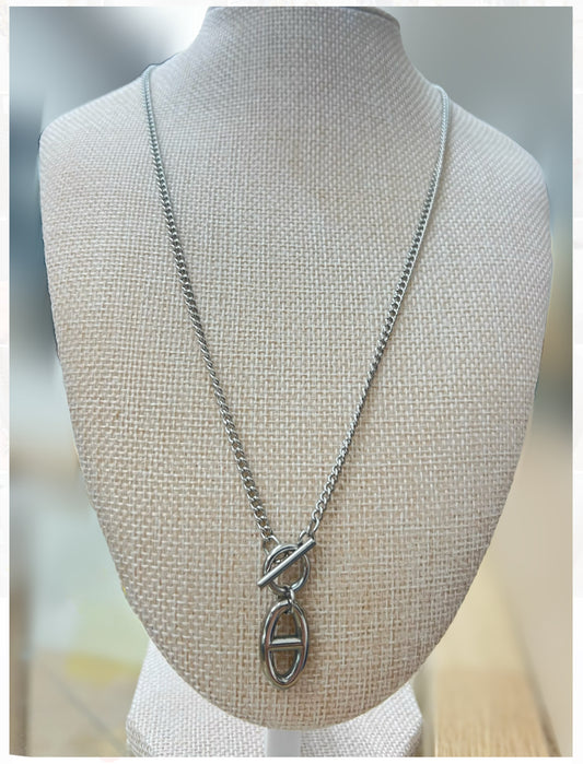 Silver Mariner Link Necklace