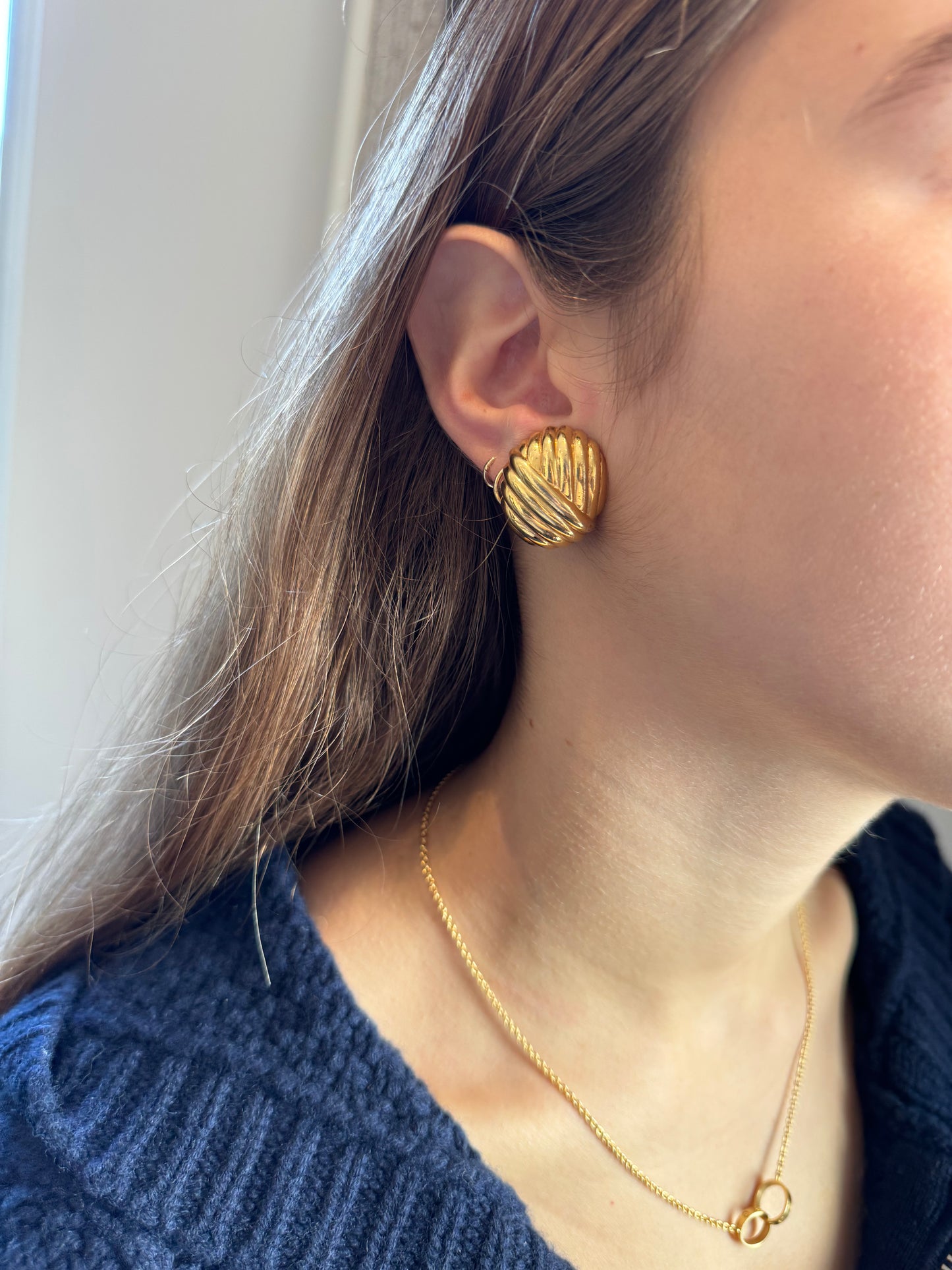 Vintage Ciner Gold Statement Earrings