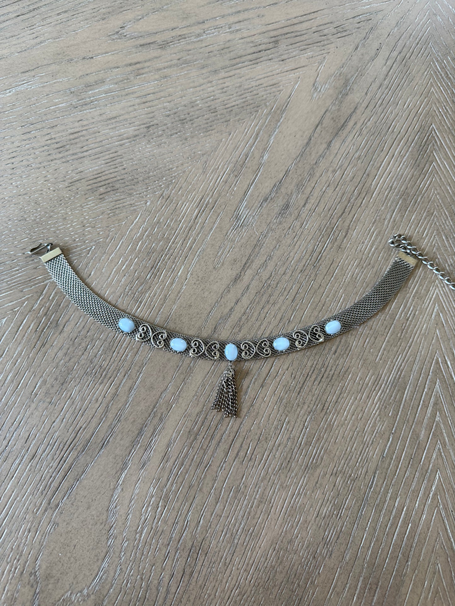 Vintage Turquoise Tassel Choker