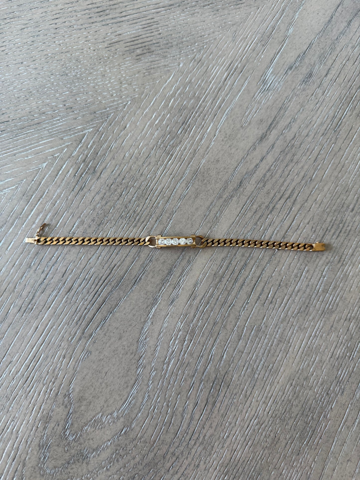 Vintage Gold Bracelet With Crystals