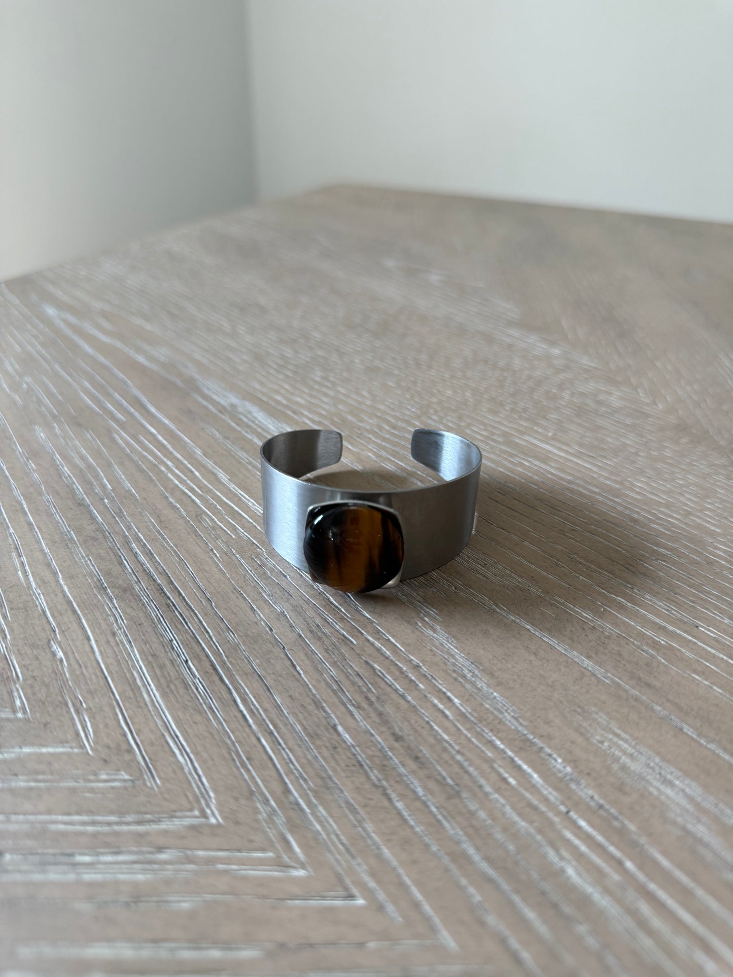 Vintage Tigers Eye Silver Cuff