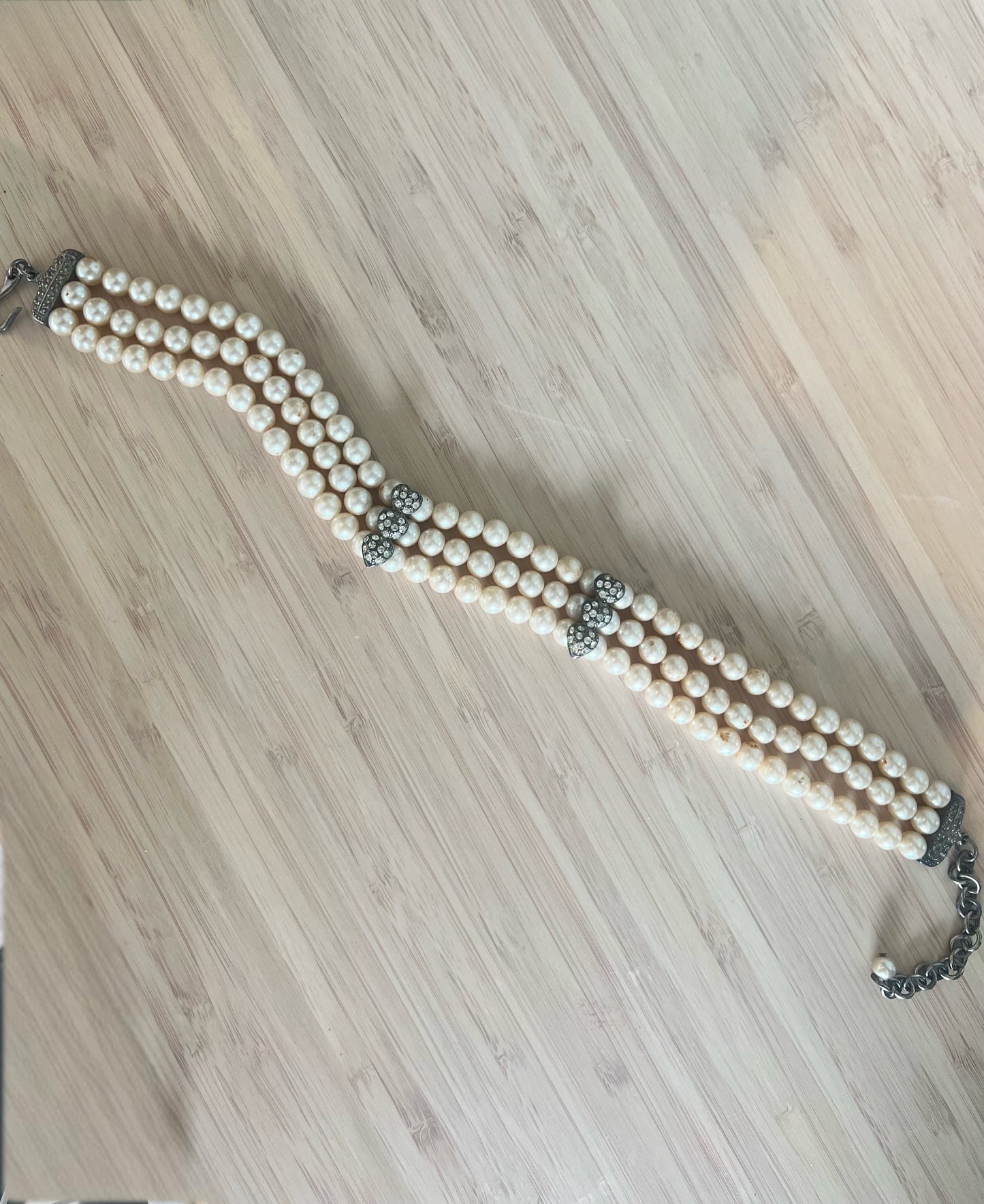 Vintage Triple layered Pearl Choker