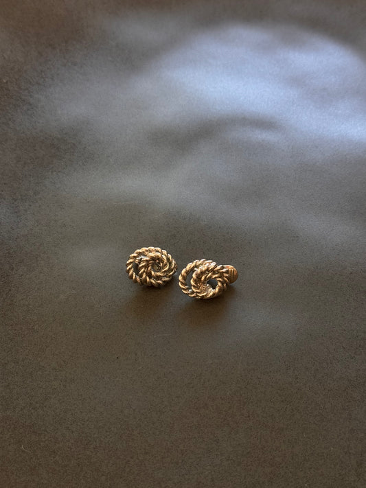 Vintage Monet Spiral Earrings