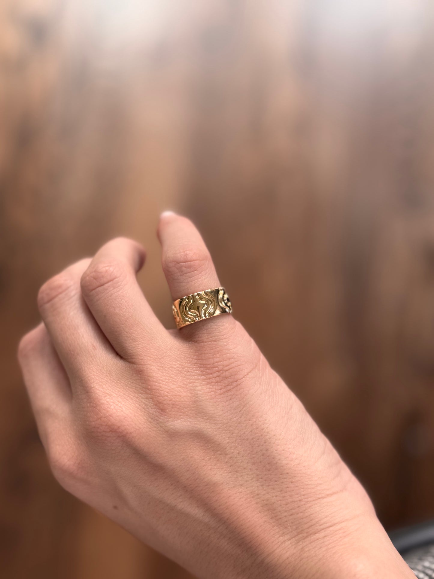 Gold Bracket Ring