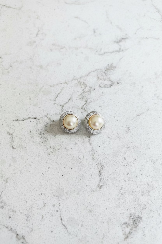 Pearl And Crystal Earrings