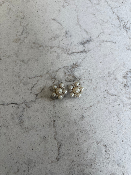 Pearl Flower Earrings