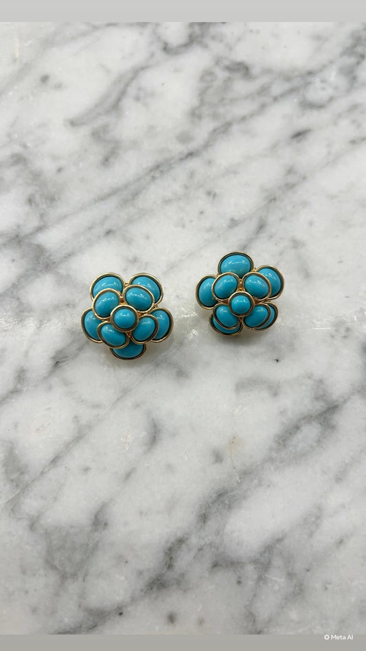 Turquoise Flower Earring