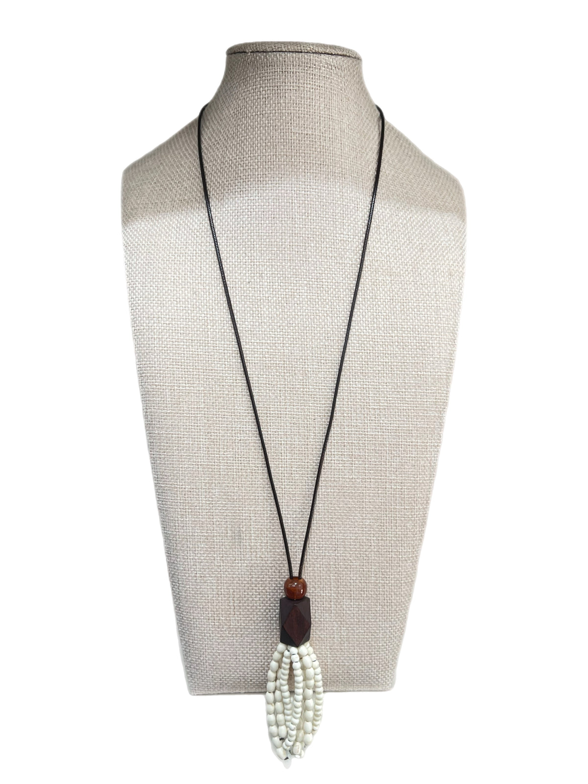 Wood Tassel Necklace