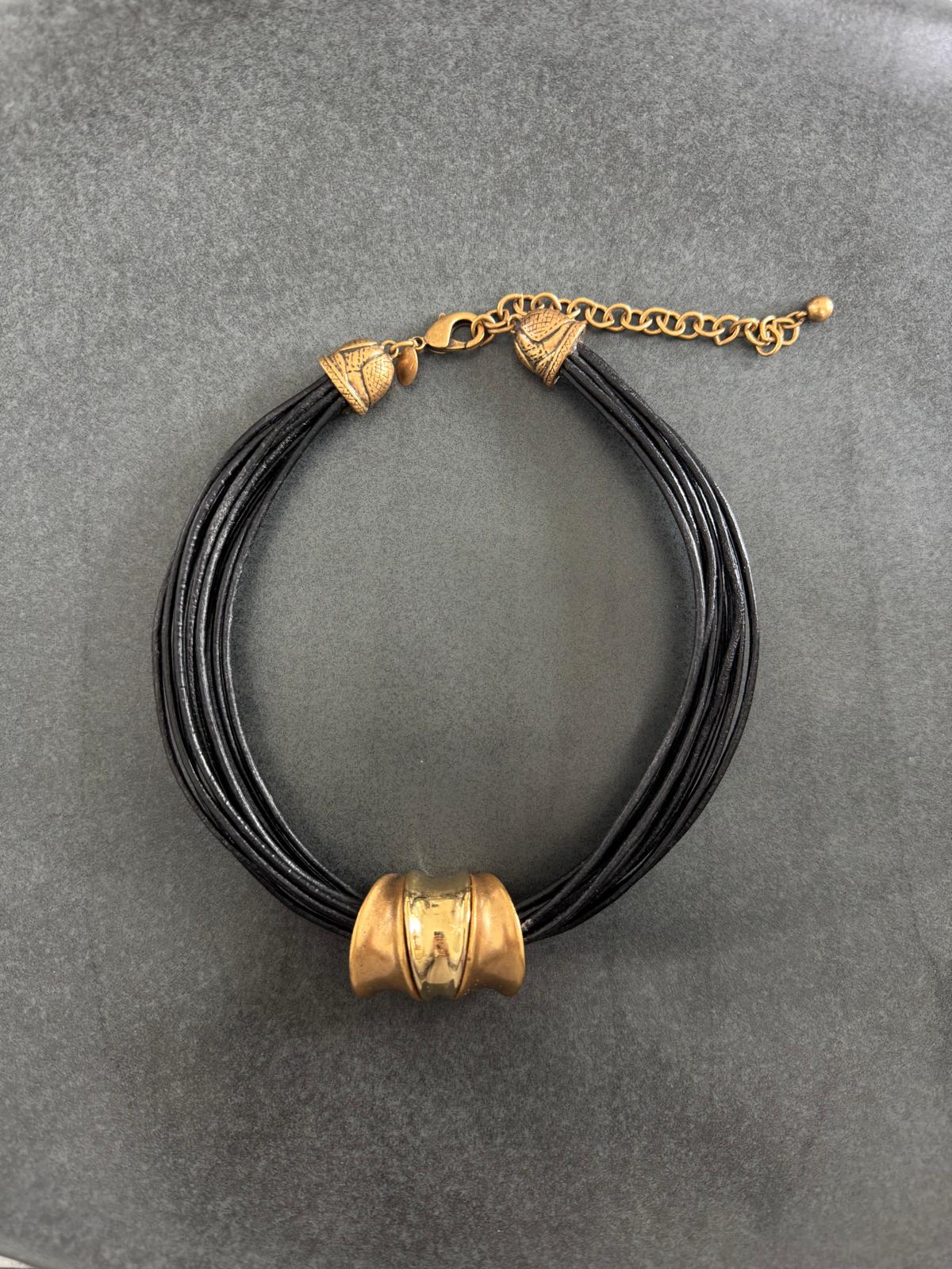 Black Cord With Gold