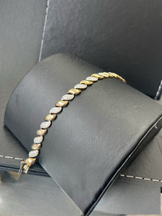Two Tone Diamond Illusion Bracelet
