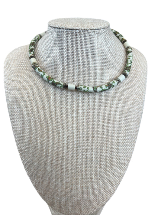 Vintage Floral Beaded Choker