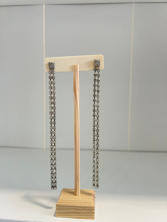Crystal Hanging Long Earrings