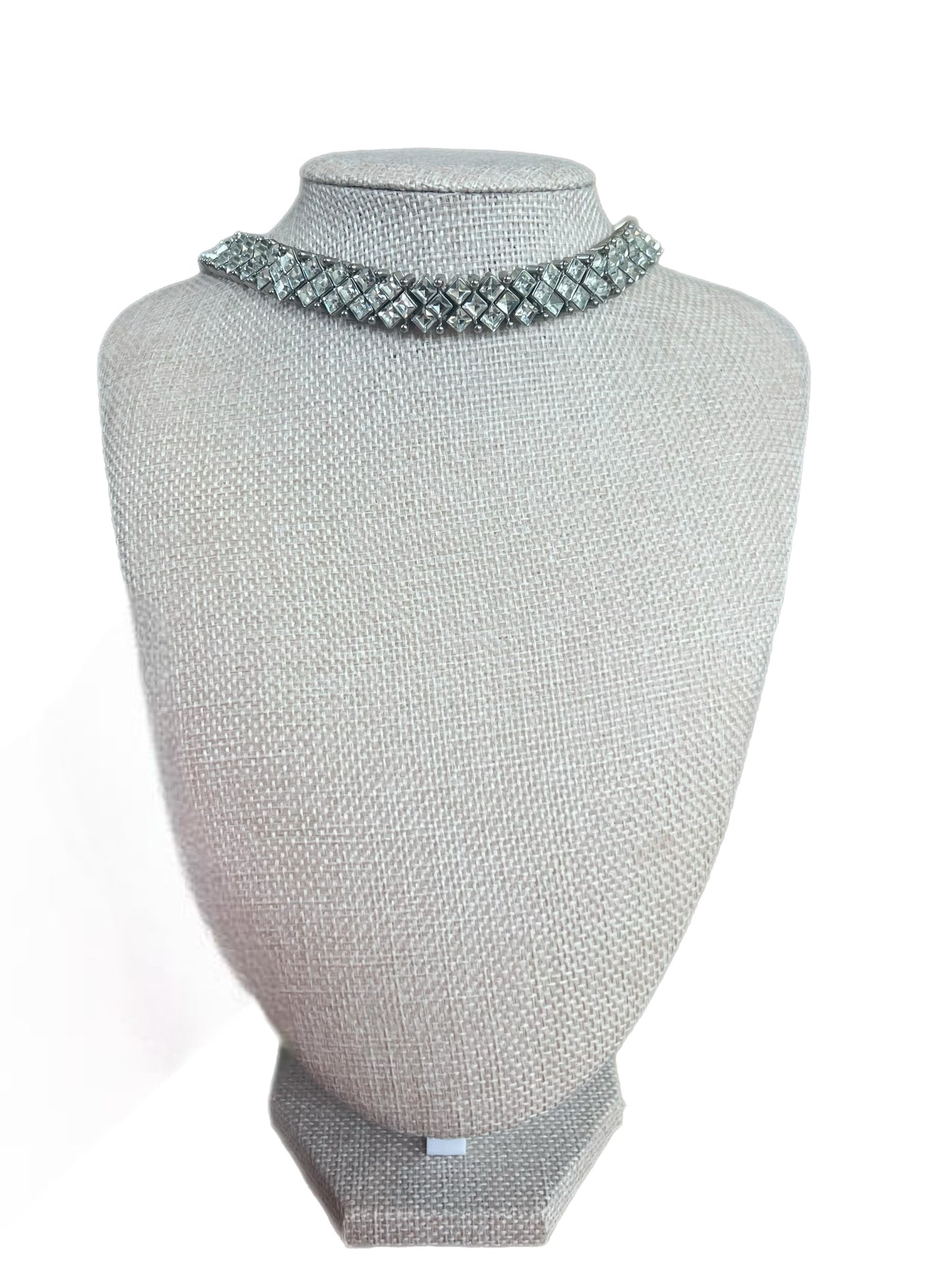 Vintage Square Rhinestone Choker Adjustable