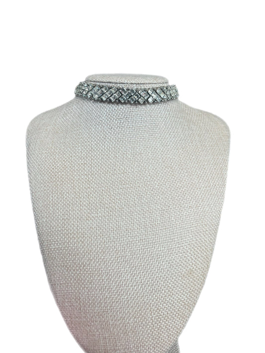 Vintage Square Rhinestone Choker Adjustable