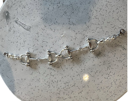 Horsebit Stealing Silver Bracelet