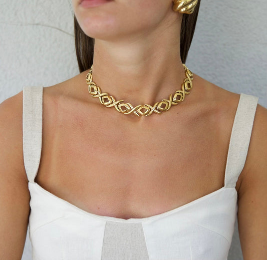 Gold X Link Choker