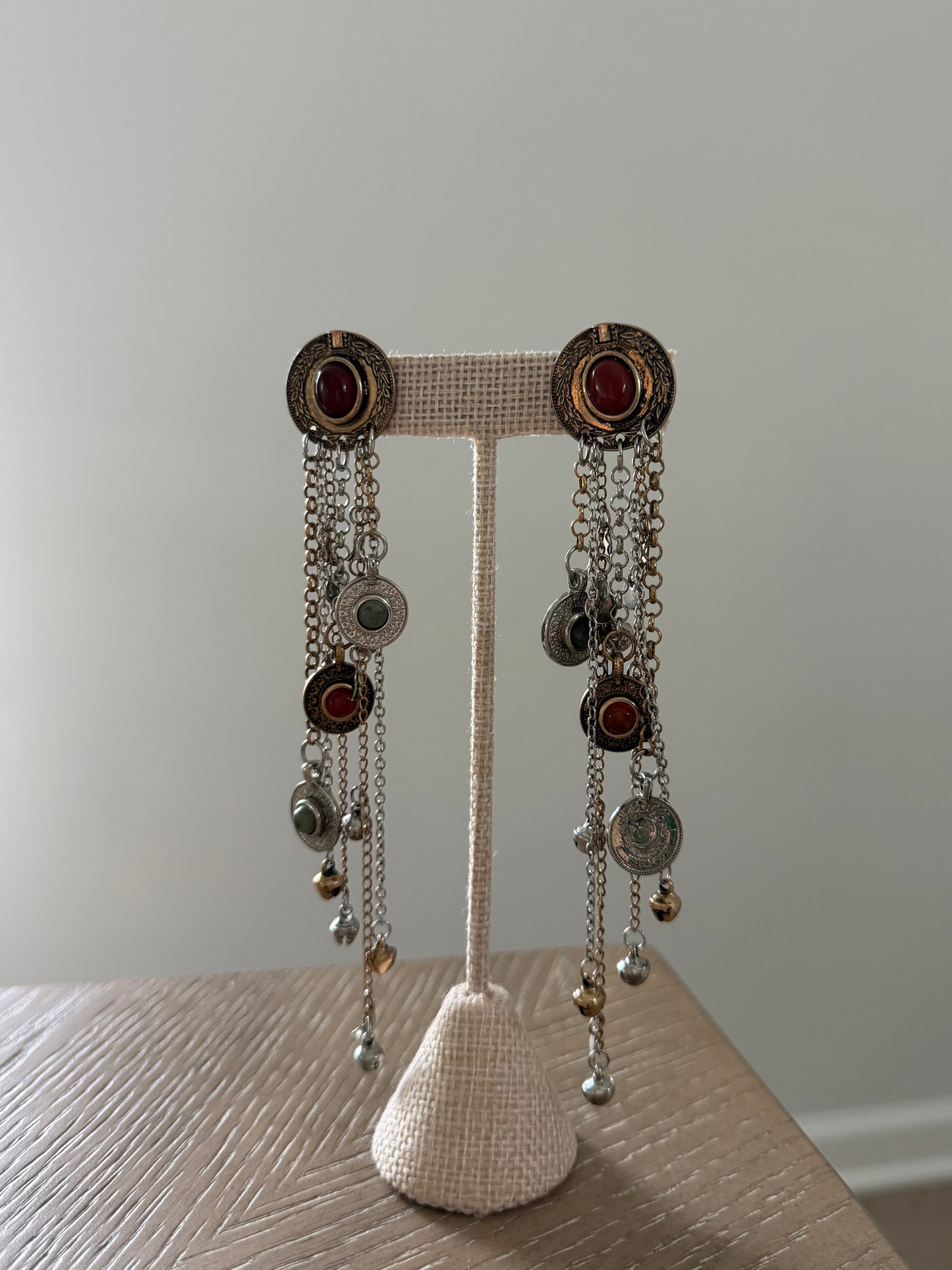 Vintage Hanging Medallion Earrings