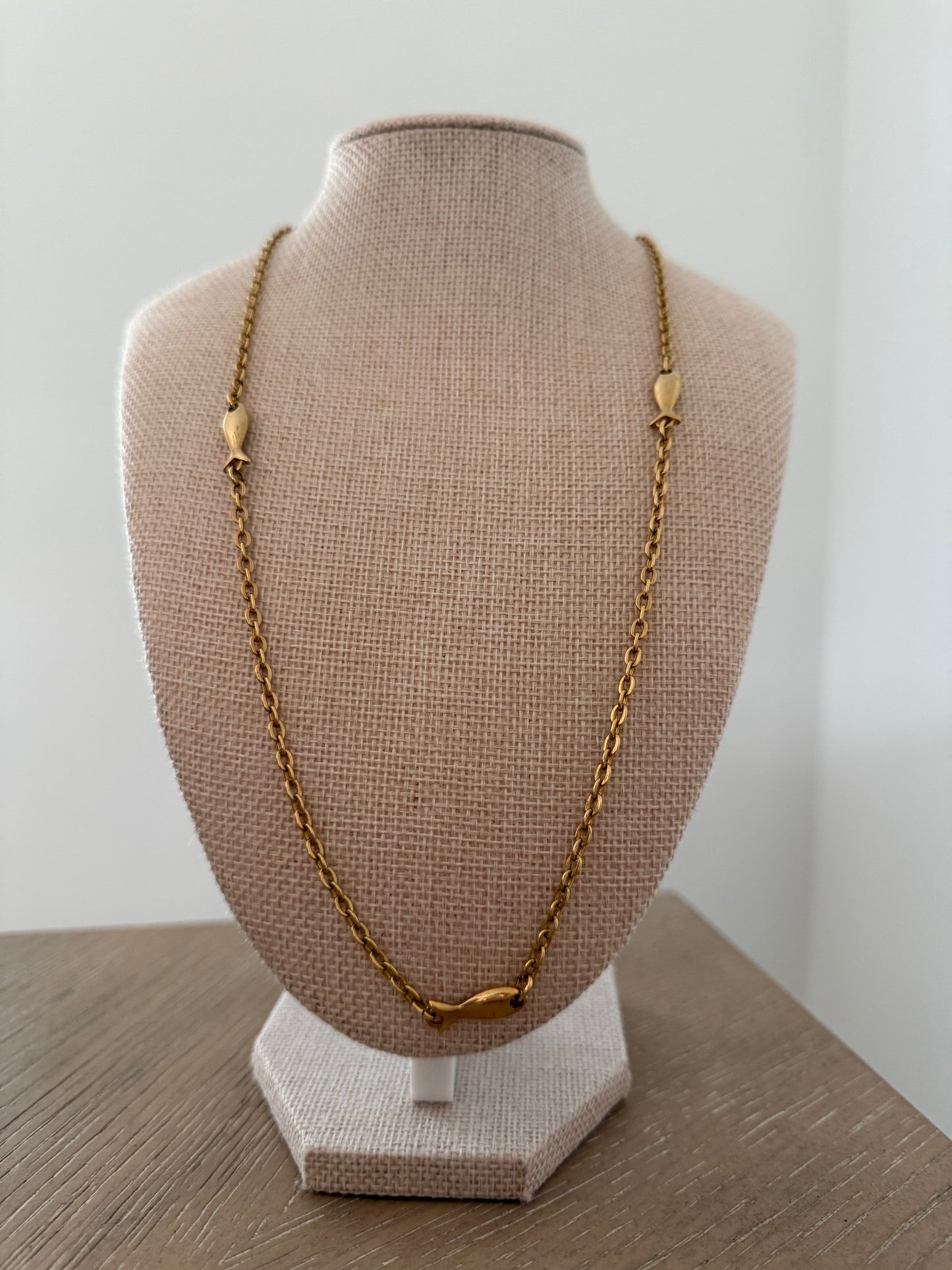 Vintage Fish Chain Necklace