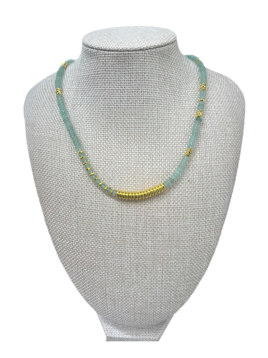 Beaded Necklace With Gold