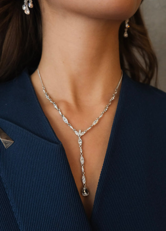 Givenchy Lariat Crystal Necklace