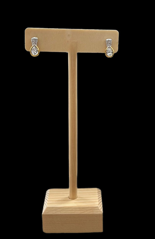 Mini Crystal Tear Drop Earrings