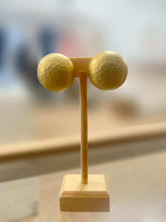 Vintage Gold Hammered Circle Earrings