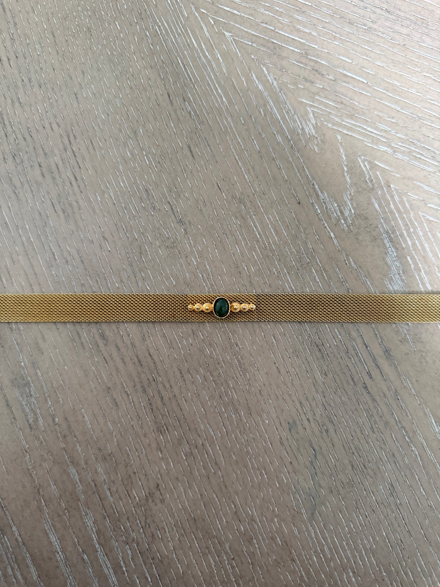 Vintage Green Stone Choker