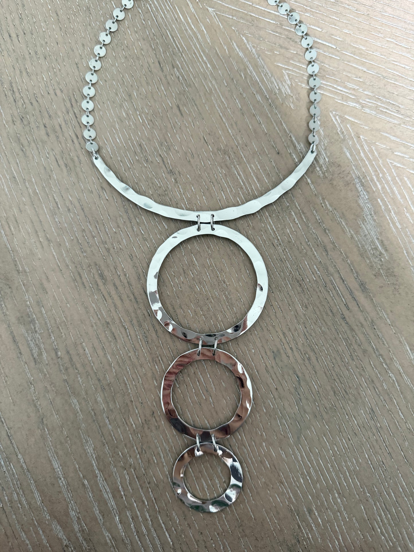 Vintage Silver Hanging Statement Necklace