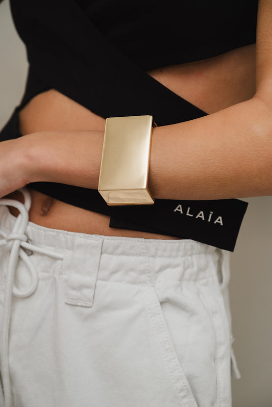 Gold cuff bracelet