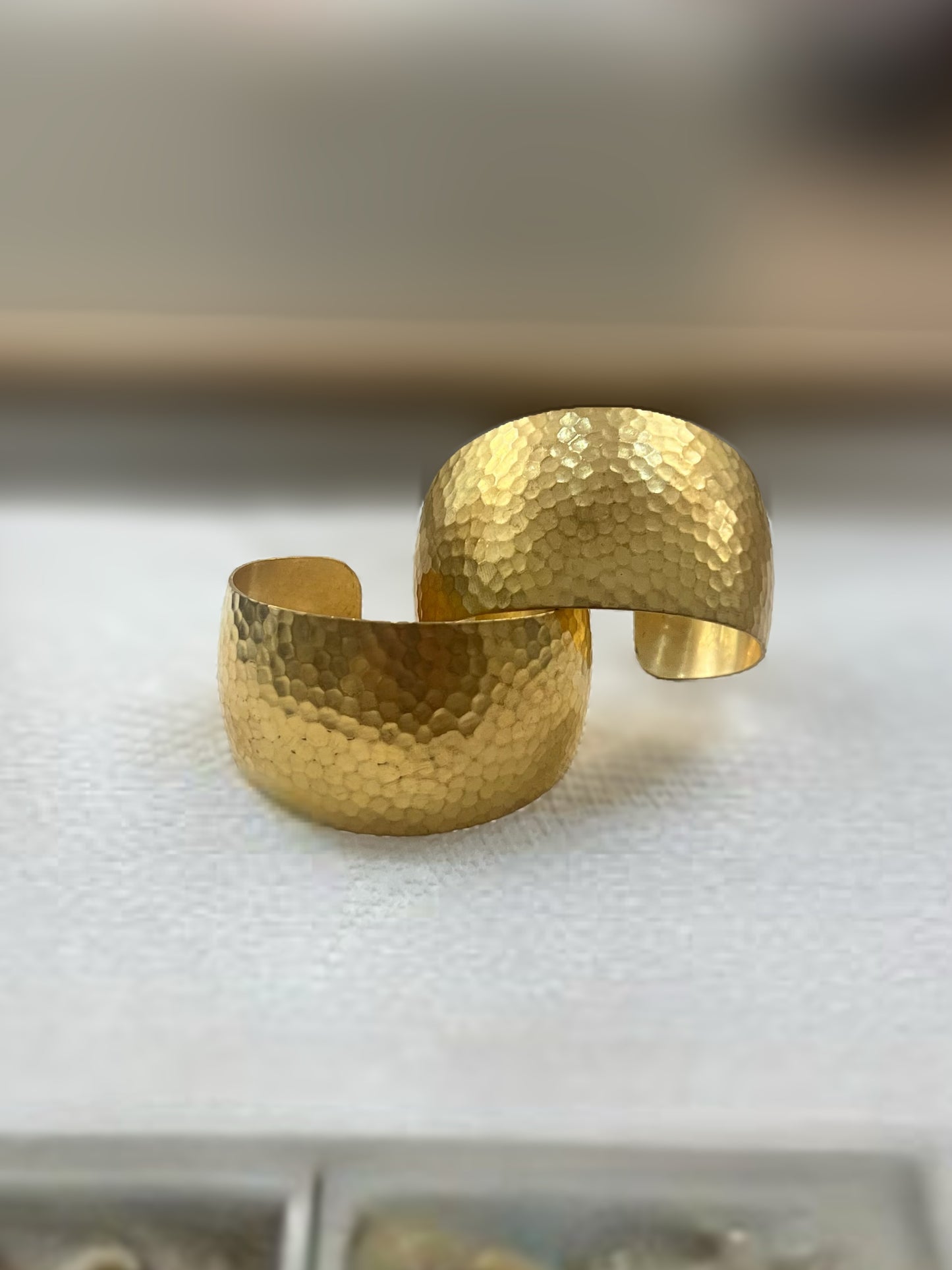 Gold Hammered Cuff