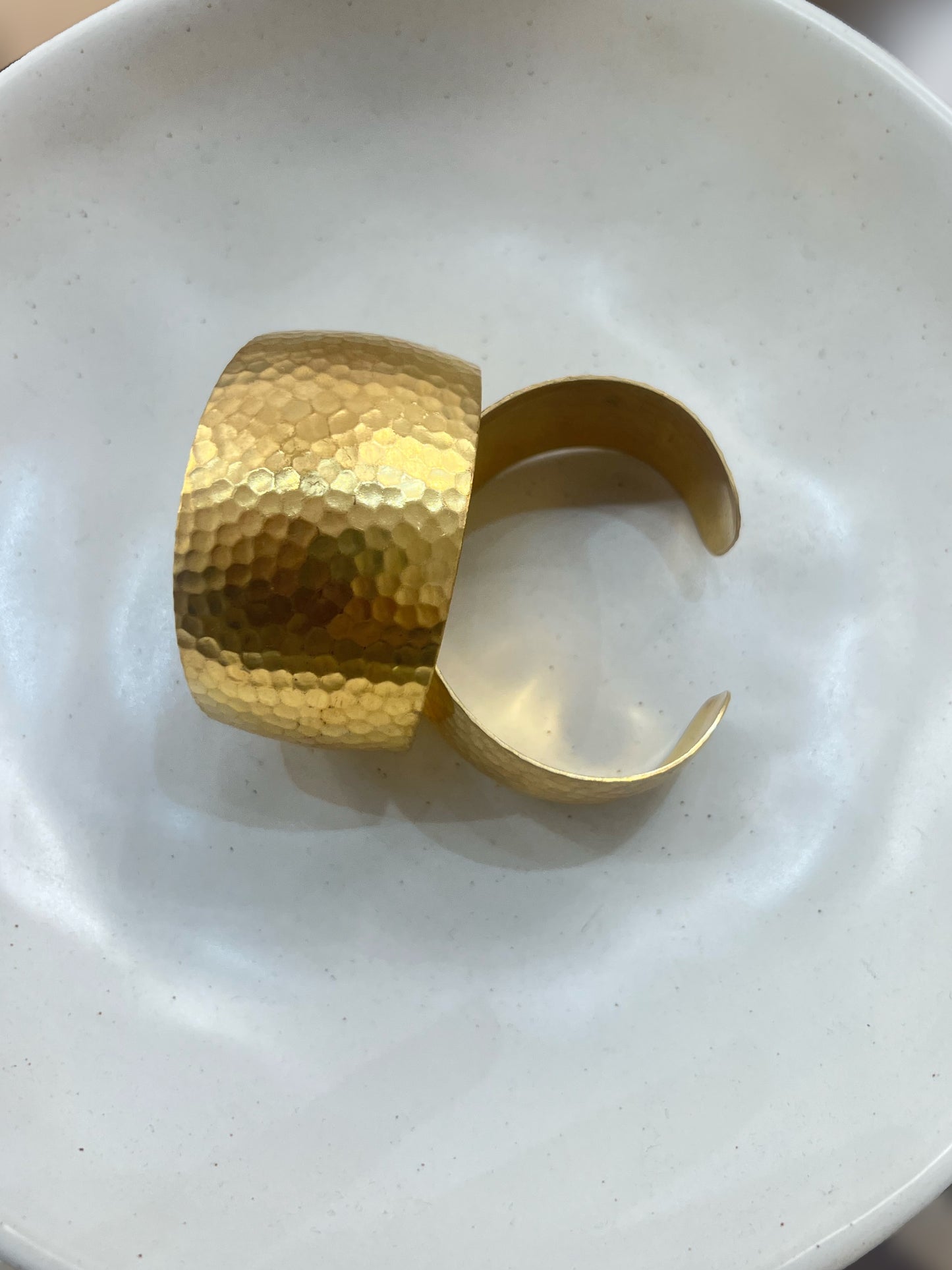 Gold Hammered Cuff