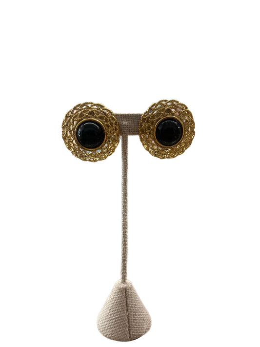 Vintage Gold And Black Clip On