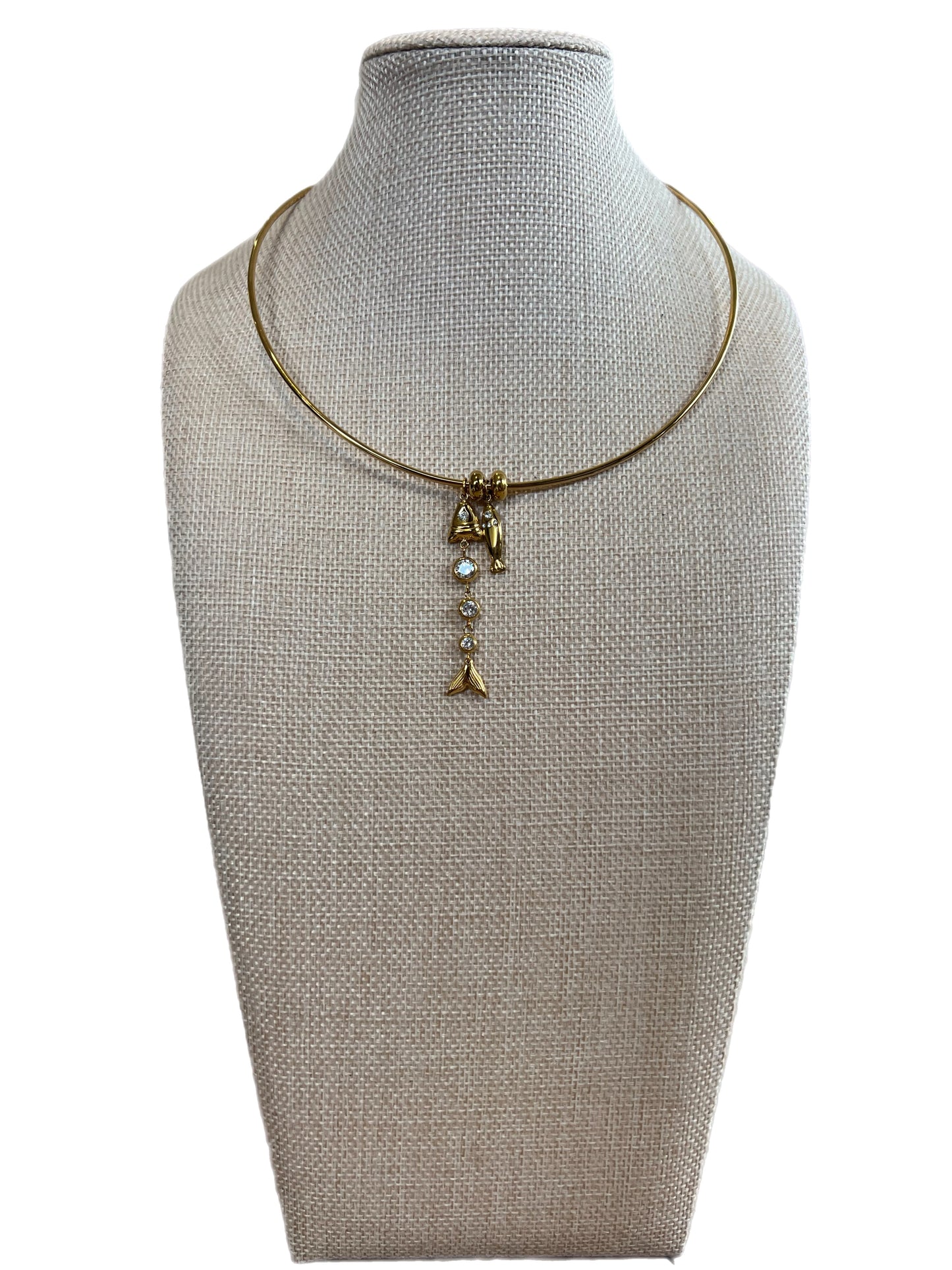 Wired Collar Fish Necklace