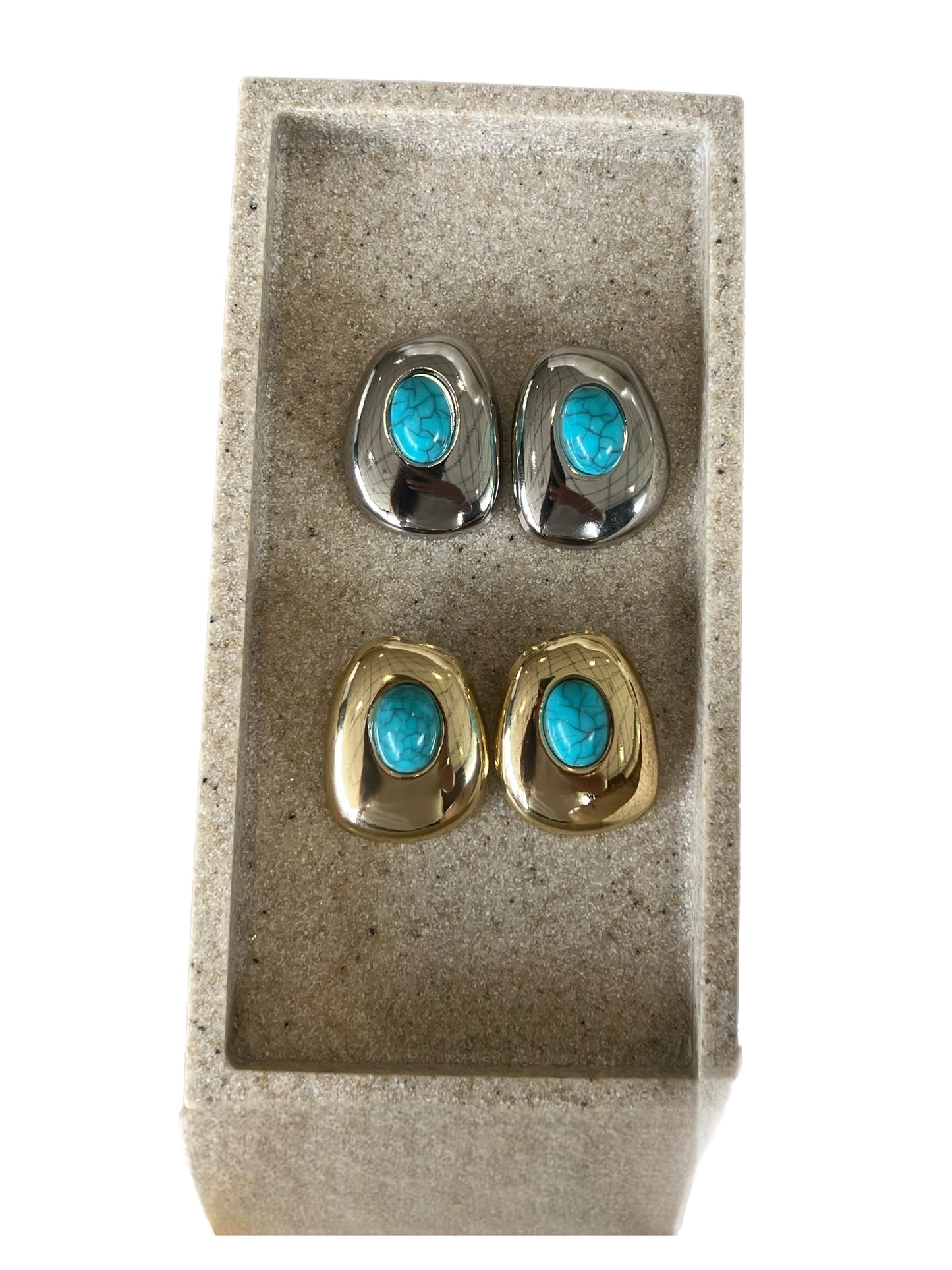 Silver And Turquoise Earrings