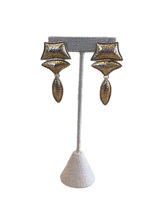 Gold Hammered Earrings