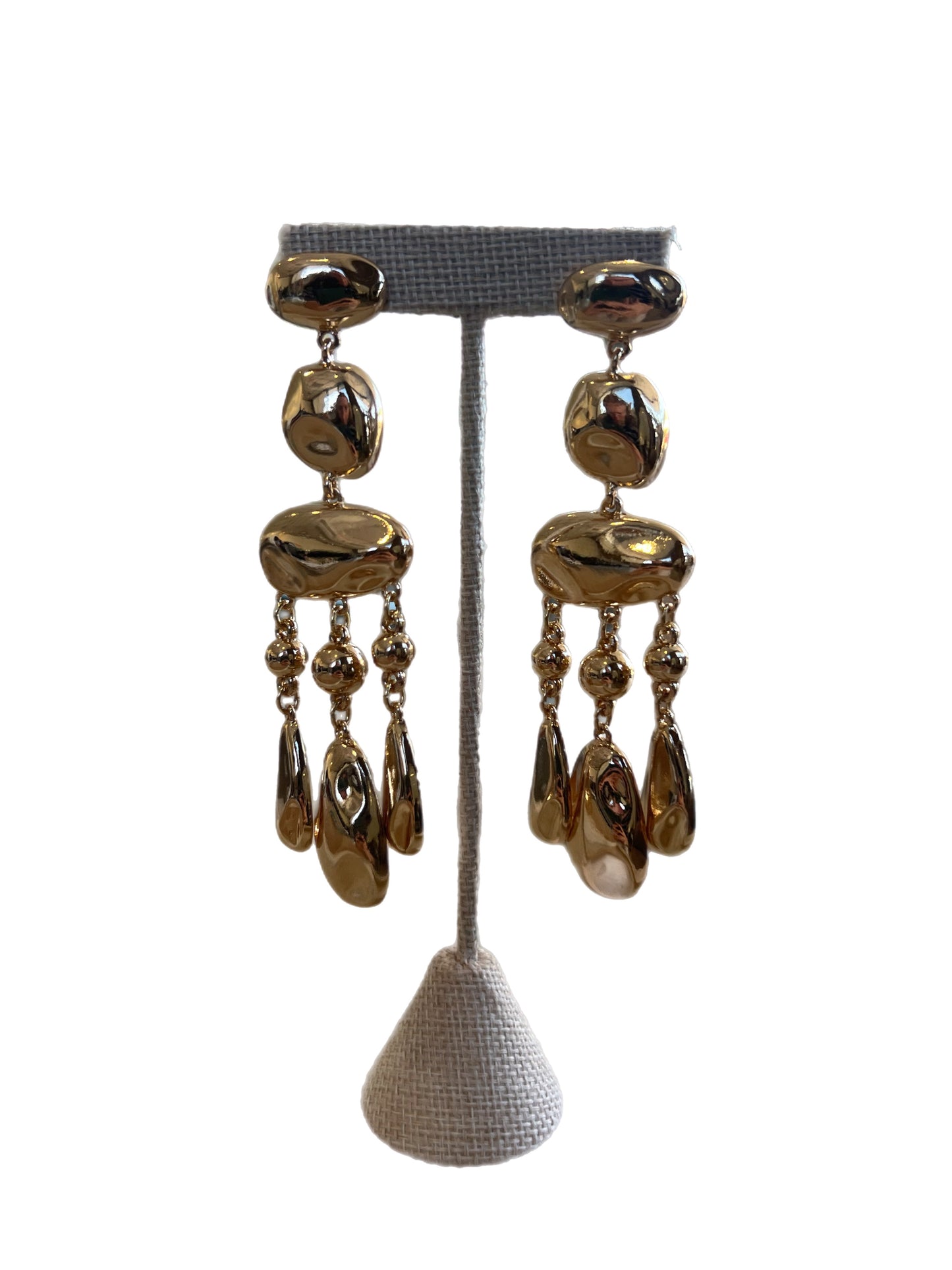 Gold Statement Dangle Earrings